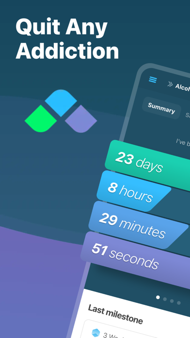 I Am Sober official App Store screenshot showing its sobriety counter and milestones
